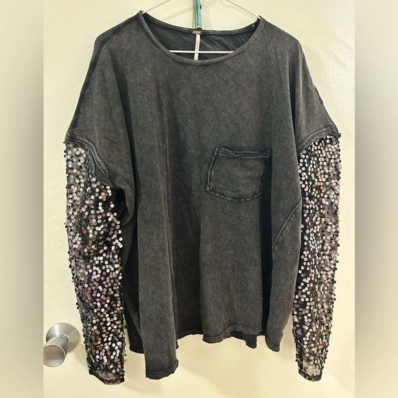 Free People Tops - Free people Celine Sequin T-Shirt